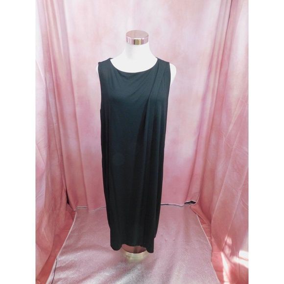 J. Jill Dresses & Skirts - J Jill WEAREVER Collection Dress Women L Black Drape Front Sleeveless